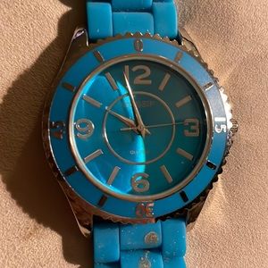 Beautiful blue watch. Gossip watch with Quartz movement. New and never worn.